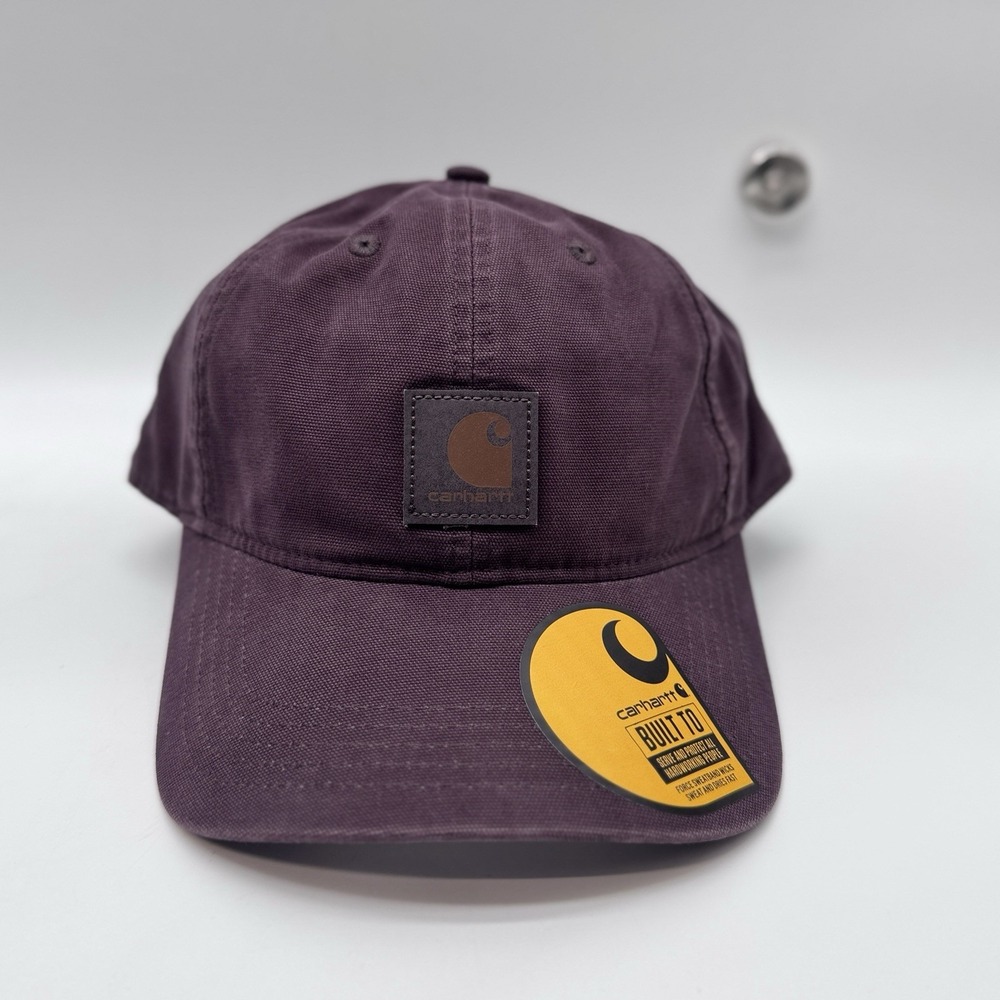 Carhartt Brown Solid Adjustable Baseball Cap Hat for Men, One Size